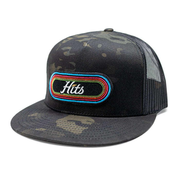 Radio Station Black Multi Cam® Flat-bill Trucker